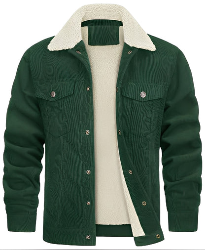 Herren Cordjacke Bequem Plüsch - IdealeKleiden