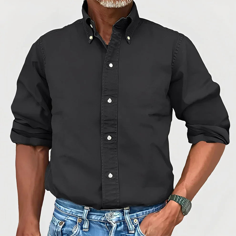 Bequemes Herren Langarm Hemd Freizeitwear