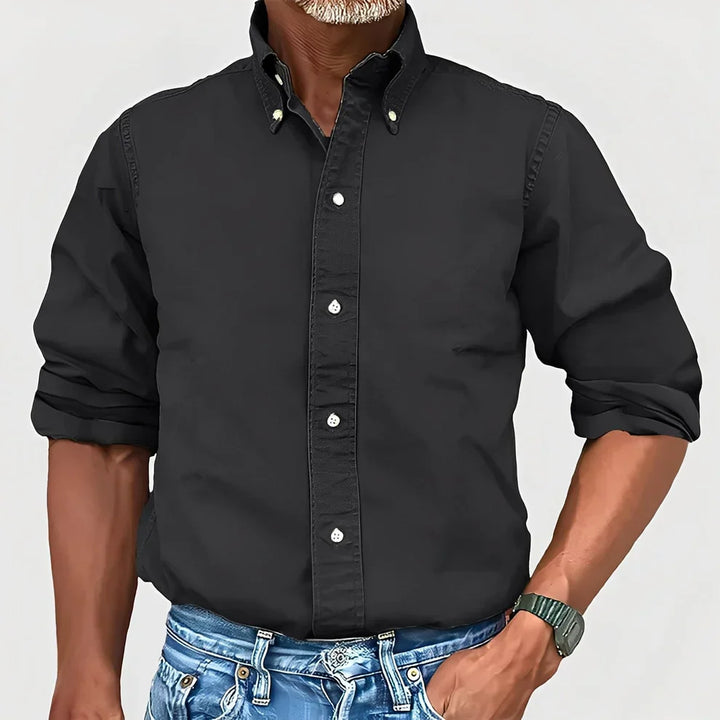 Bequemes Herren Langarm Hemd Freizeitwear