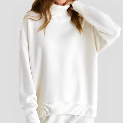 Übergroßer Damen Rollkragen Pullover Bequem