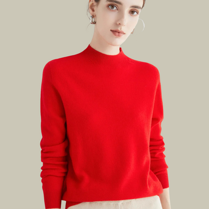 Damen Merinowolle Pullover Warm Winter