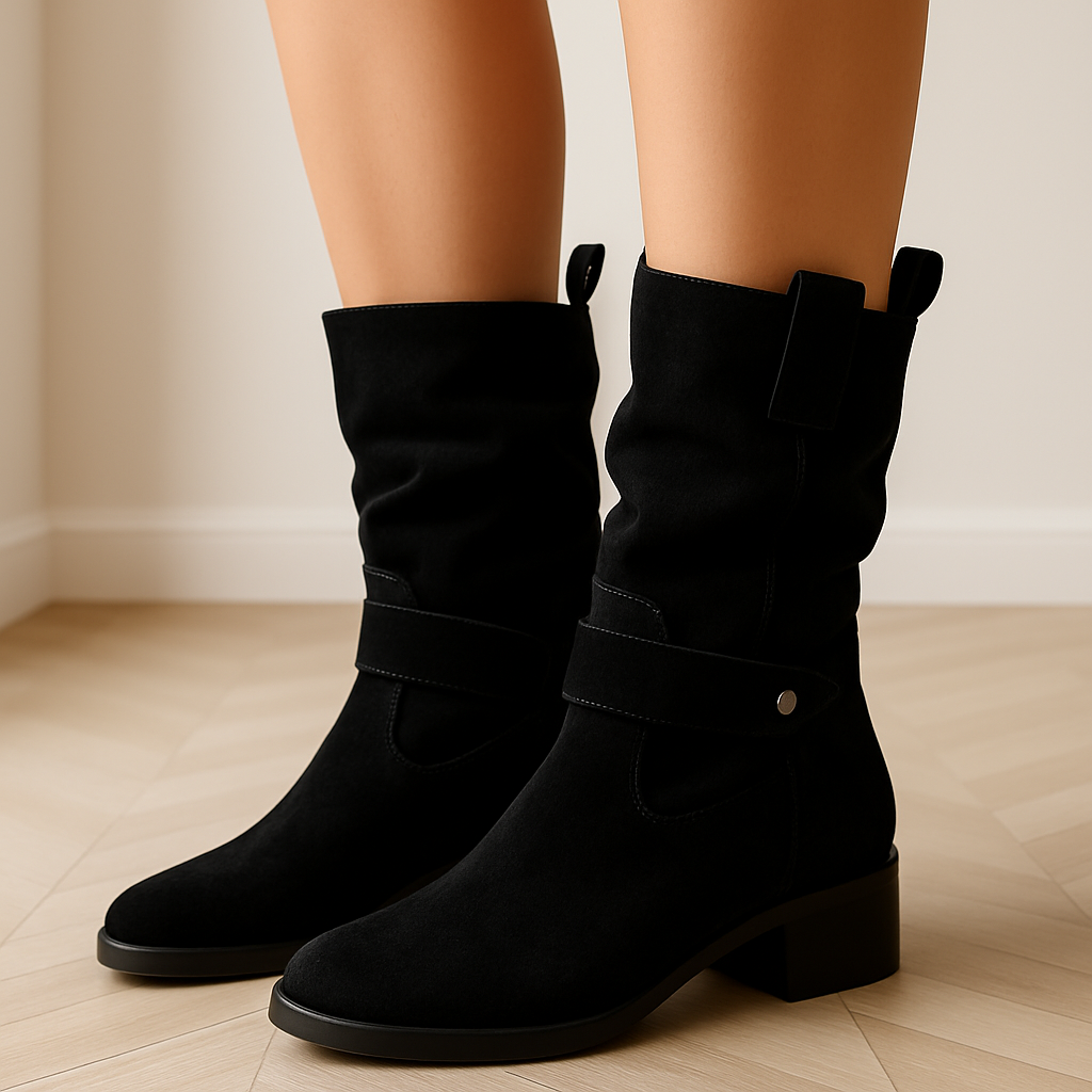 Bequeme Damen Stiefeletten Mit Niedrigem Absatz