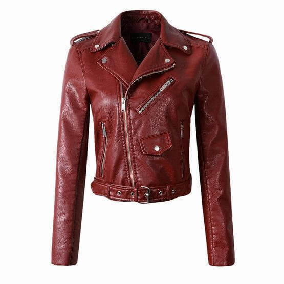 Damen Lederjacke Soft Bikerstyle