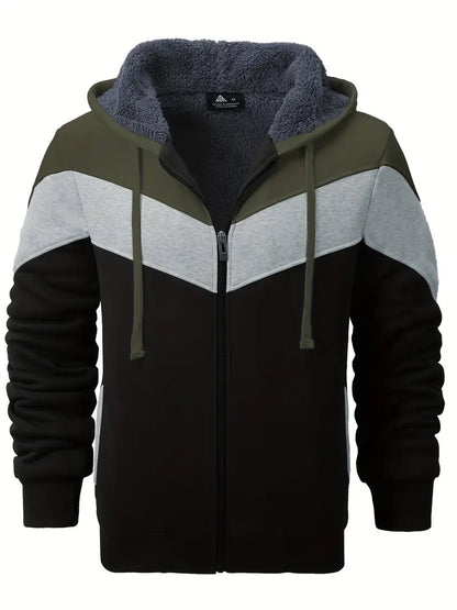Herren Pullover Warm Gefüttert Kapuze