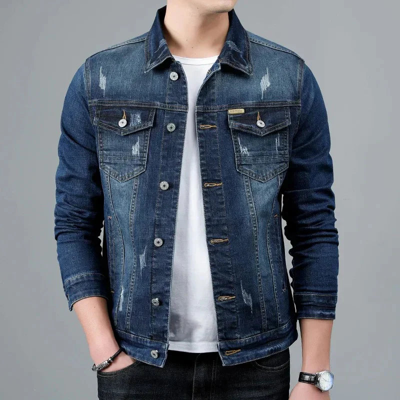 Used Look Jeansjacke Vintage Style - IdealeKleiden