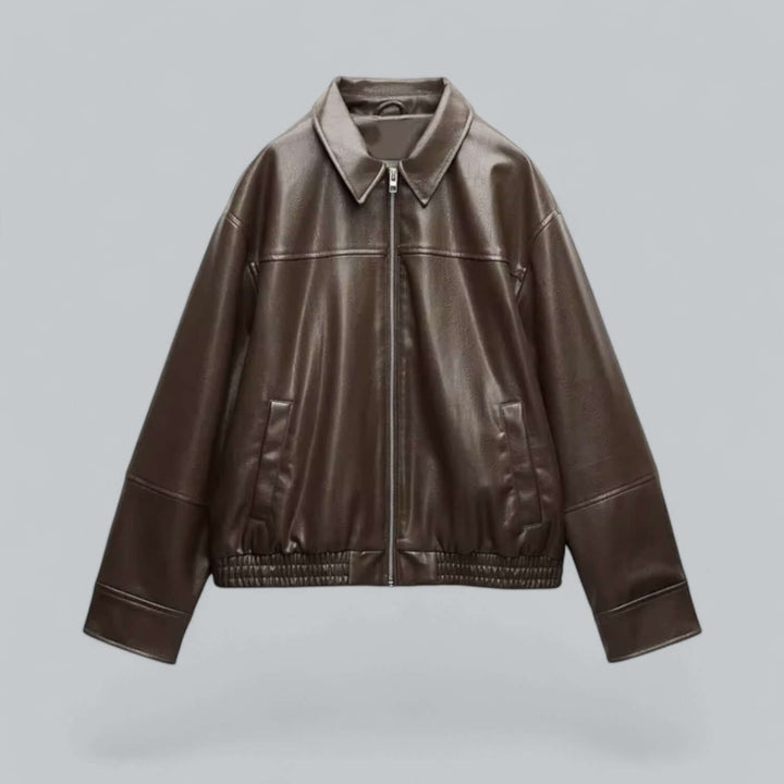 Damen Lederjacke Retro Stil