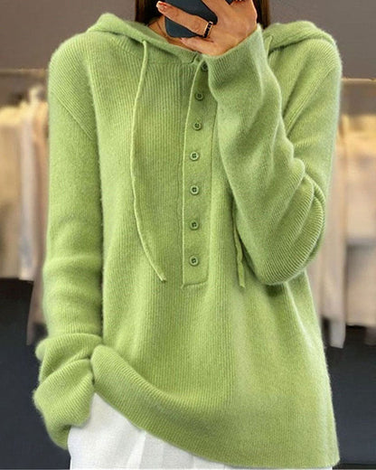 Stylische Kapuzenjacke Einfarbig Modern