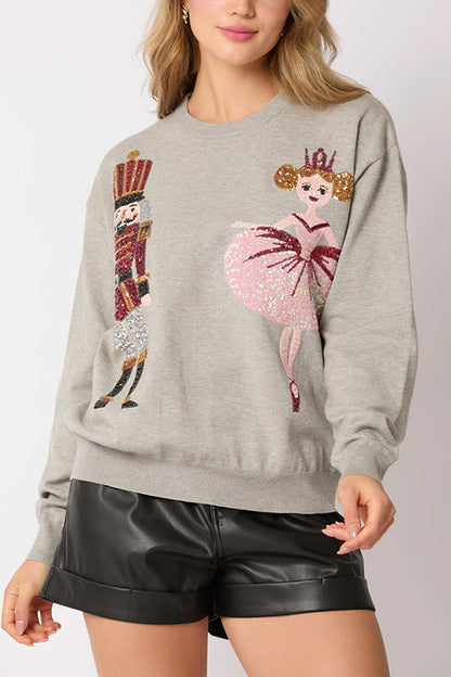 Weihnachtssoldat Sweatshirt Geschenkidee Festlich Glitzernd