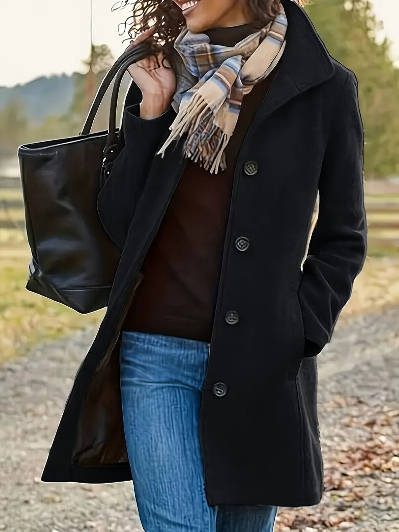 Warmes Winterkleid | Doppelgewebter Damenmantel - IdealeKleiden