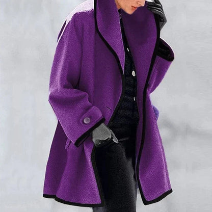 Herbst Winter Mantel Wollmix Damen - IdealeKleiden