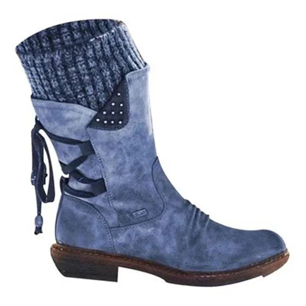 Stilvolle Stiefeletten mit Nieten und Schnürung