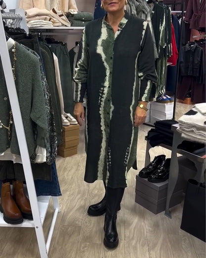 Chic Hemdkleid Damen Stehkragen Style