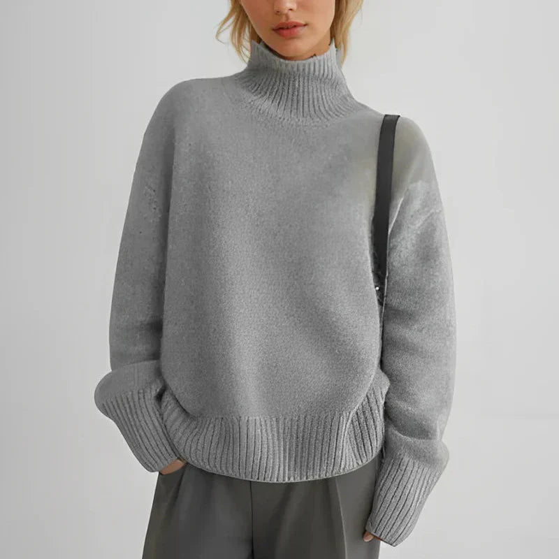 Klassischer Rollkragenpullover Weiches Merinowolle - IdealeKleiden