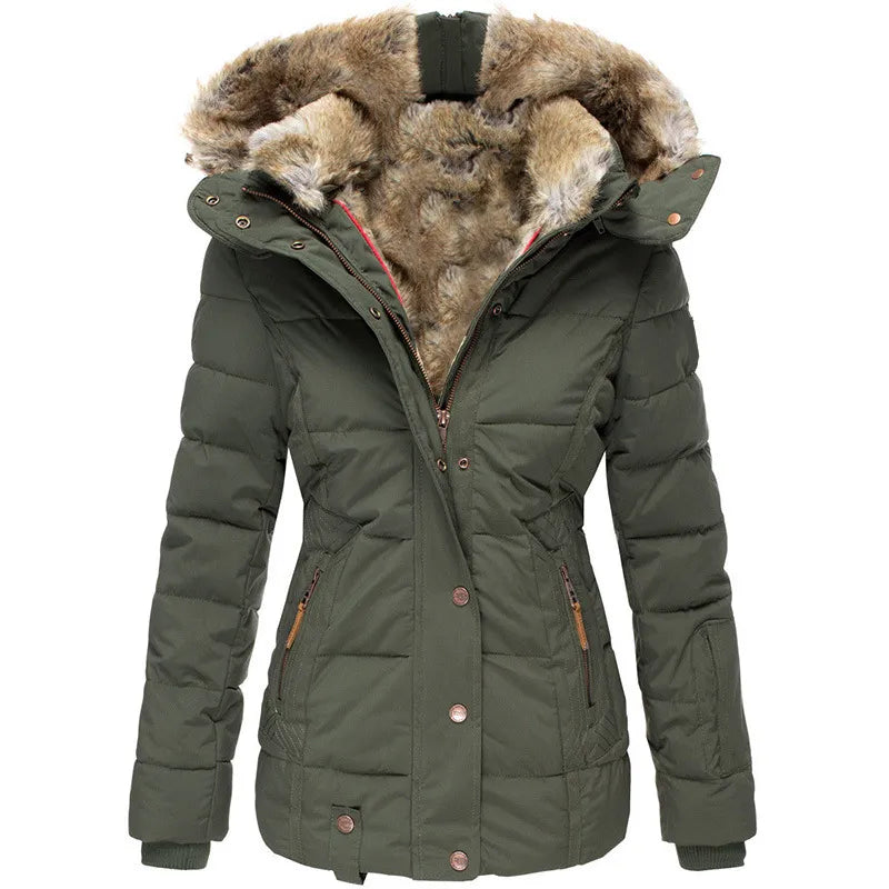 Wintermantel Damen Kunstfell Mantel