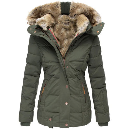 Wintermantel Damen Kunstfell Mantel
