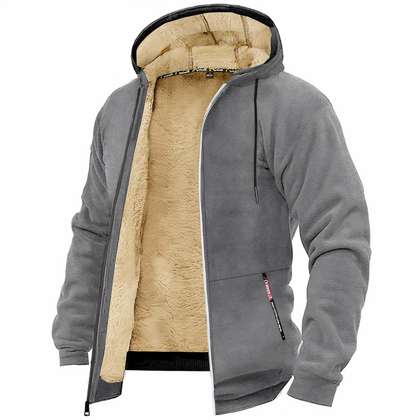 Herren Winterjacke Fleece Kapuzenjacke Warm