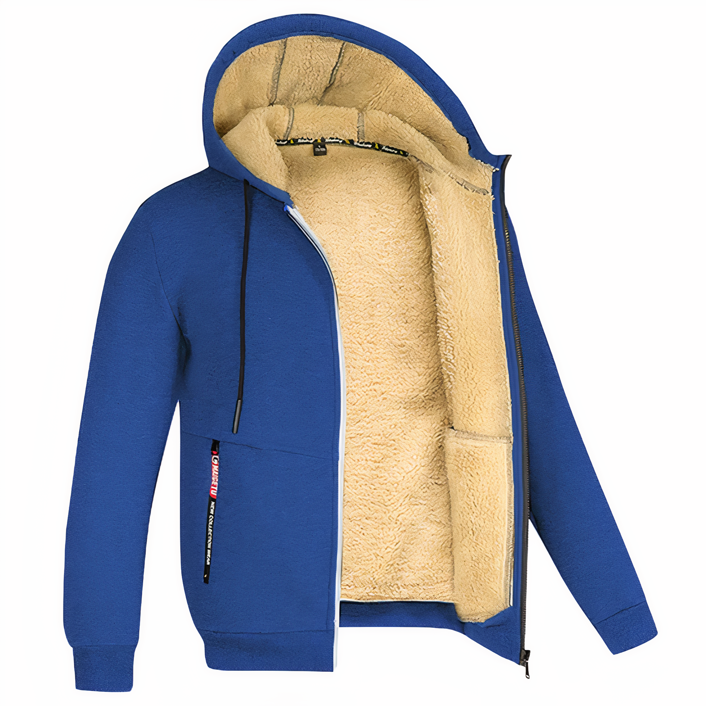 Herren Winterjacke Fleece Kapuzenjacke Warm