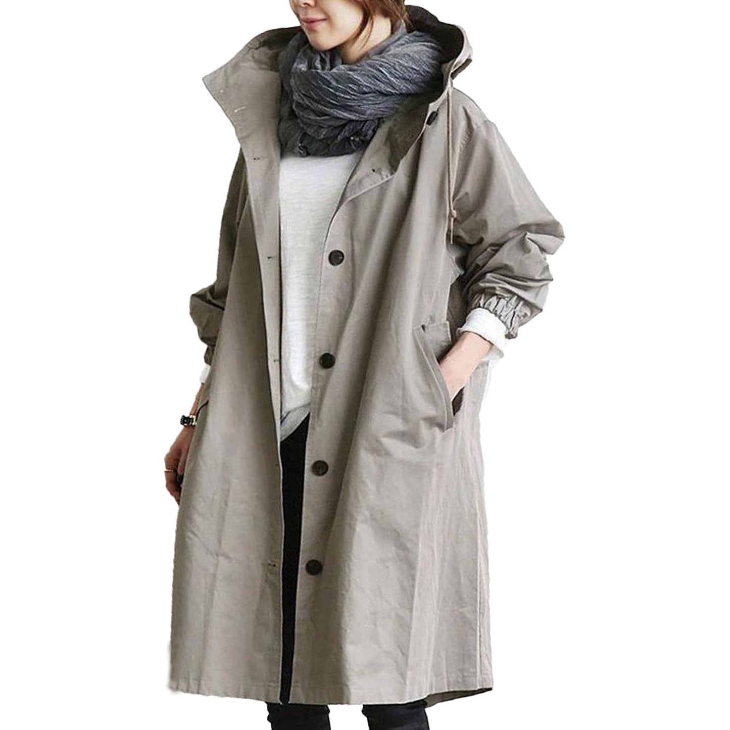 Wasserdichte Regenjacke Damen Lang