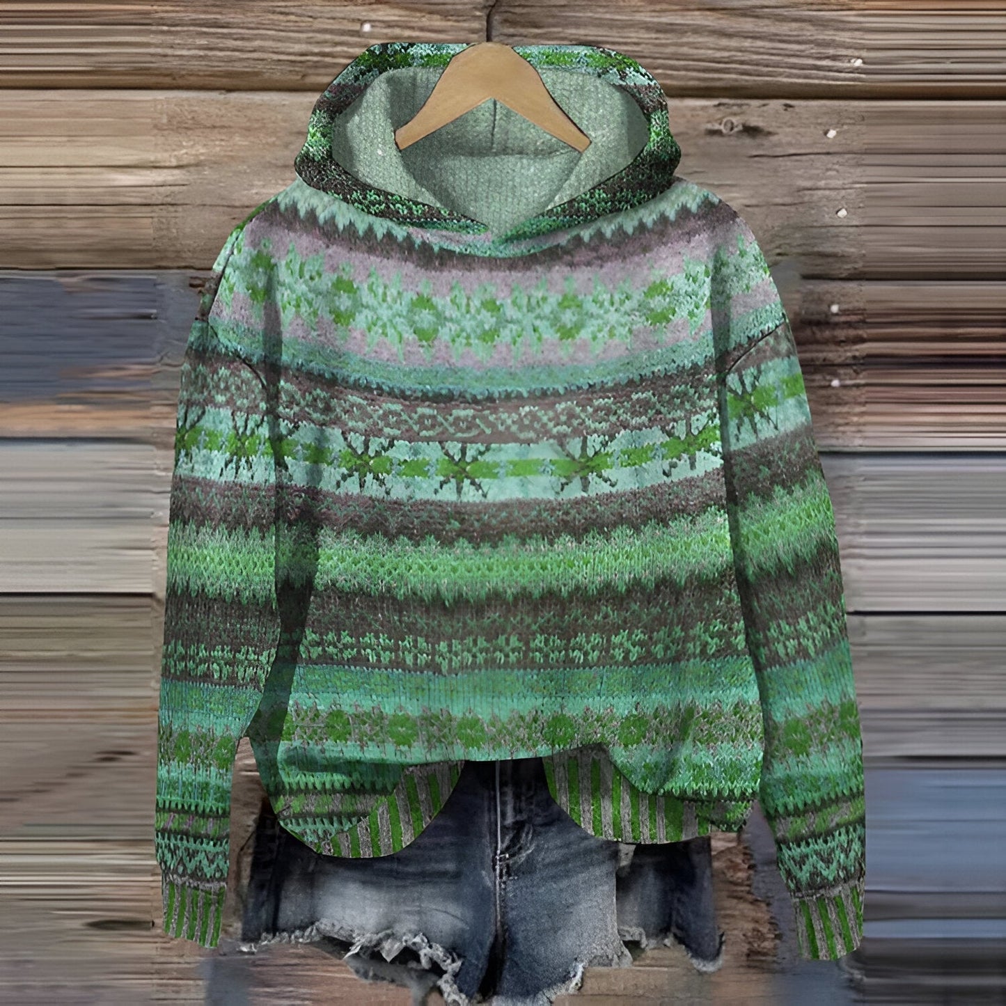 Damen Hoodie Vintage Style Bequem
