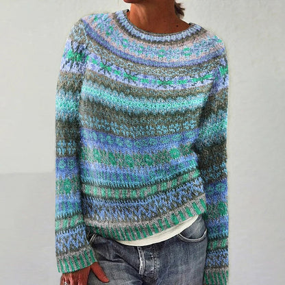 Vintage Strickpullover Boho Chic Frauen