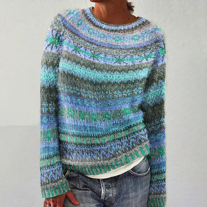 Kuschelige Strickjacke Nordisch Muster Weich Warm