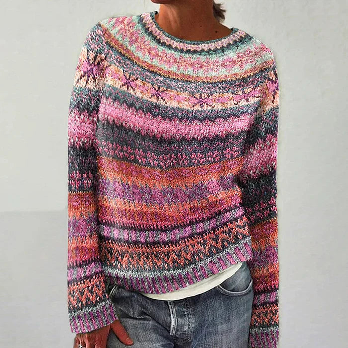 Bequemer Strickpullover Komfortabel Frauen