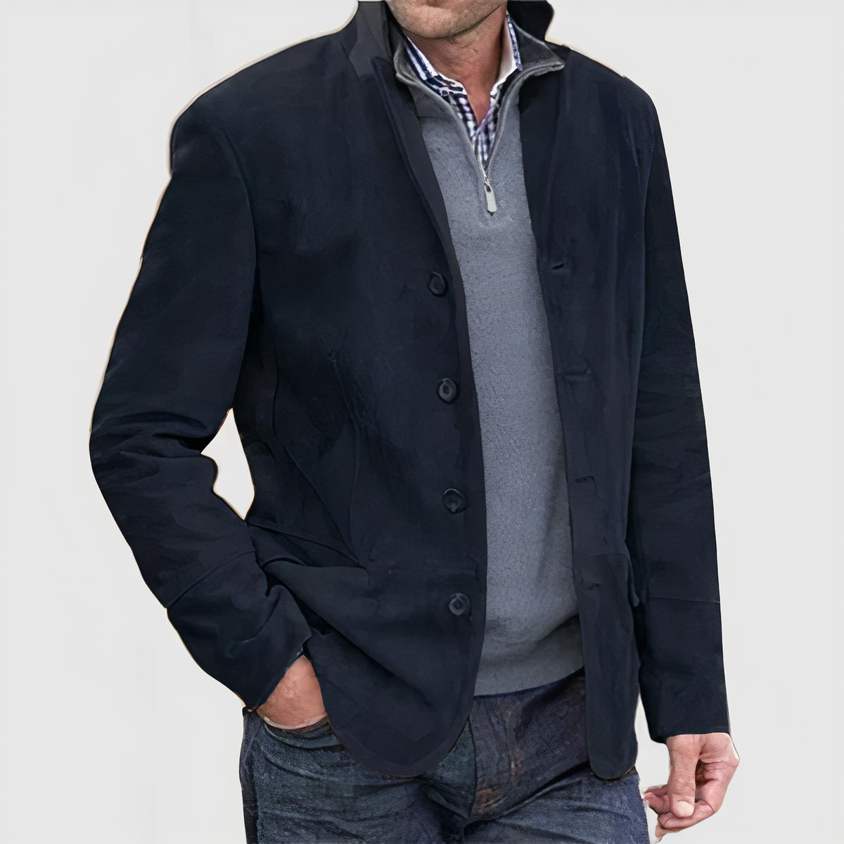 Retro Jacke Mit Knöpfen Damen