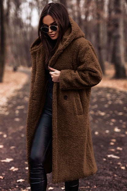 Weicher Damen Wintermantel Wollig Kuschelig