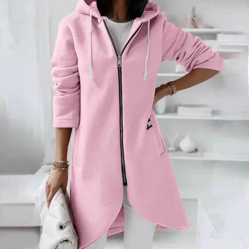 Stylisher Kapuzenpullover Mit Reißverschluss - IdealeKleiden