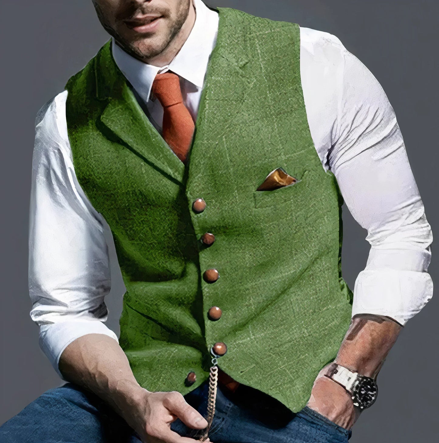 Modische Karo-Weste Herren Elegant