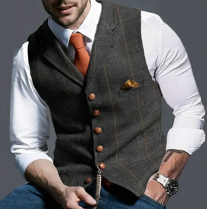 Modische Karo-Weste Herren Elegant