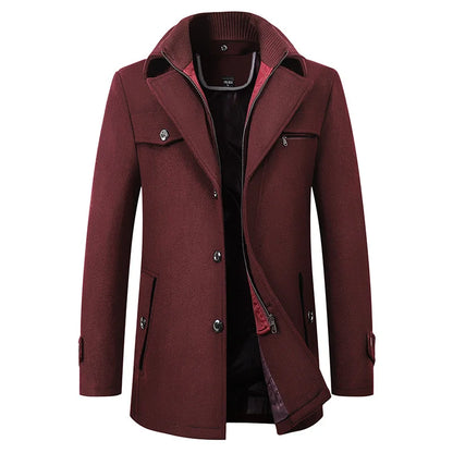 Herren Winterjacke Wasserdicht Schwarz Business
