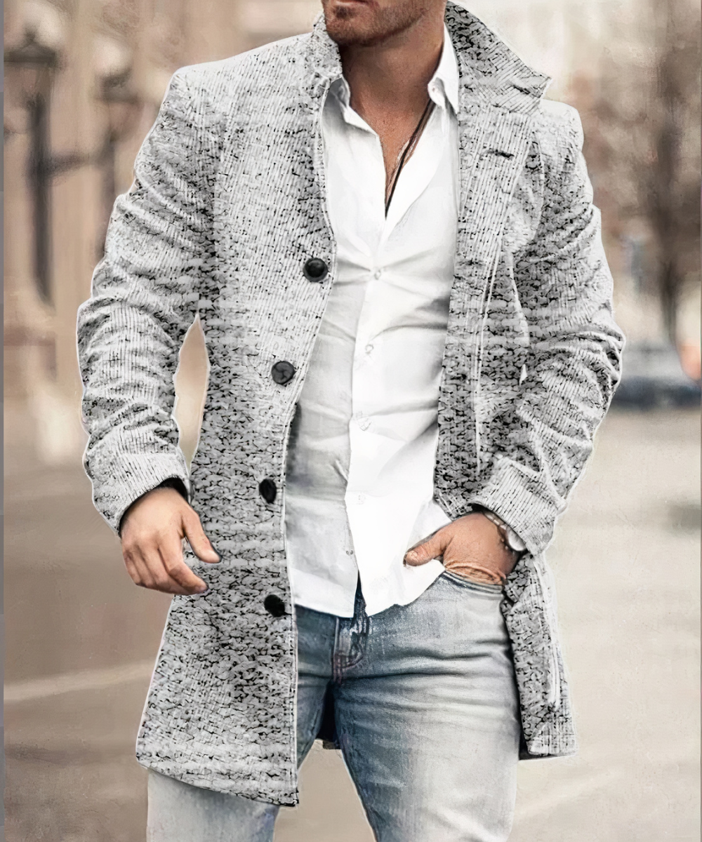 Stilvoller Herren Trenchcoat Elegant Lang