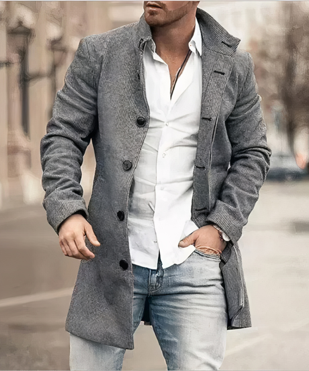Stilvoller Herren Trenchcoat Elegant - IdealeKleiden