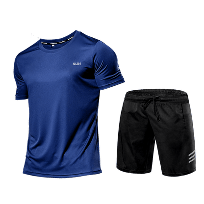 Fitness Set Herren - Zweiteiliger Sportanzug Shorts und T-Shirt