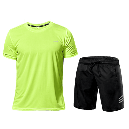 Fitness Set Herren - Zweiteiliger Sportanzug Shorts und T-Shirt