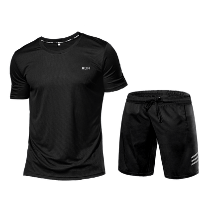 Fitness Set Herren - Zweiteiliger Sportanzug Shorts und T-Shirt