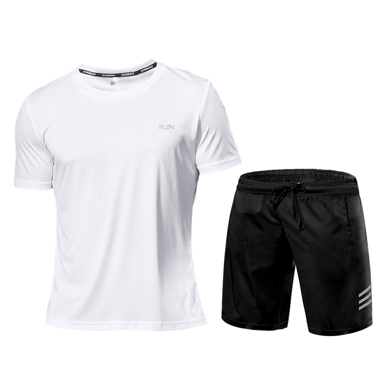 Fitness Set Herren - Zweiteiliger Sportanzug Shorts und T-Shirt
