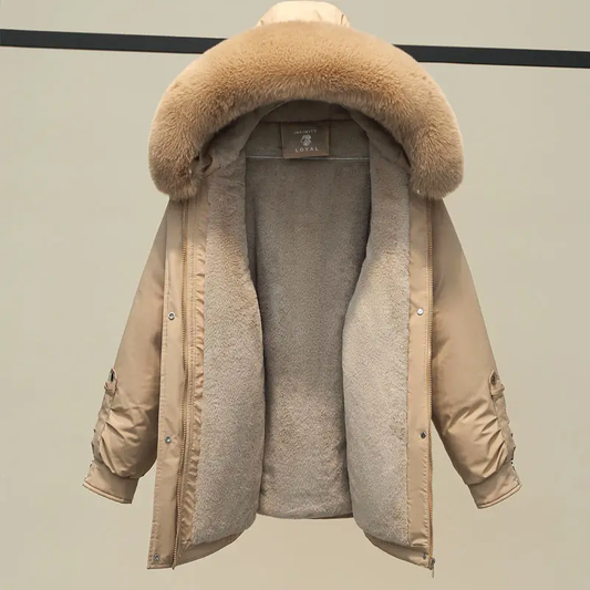 Damen Winterjacke Steppweste Mit Pelzkrage - IdealeKleiden