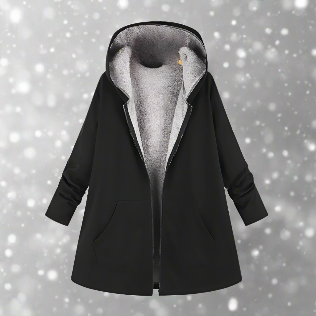 Wasserabweisende Winterjacke Kapuze Reißverschluss