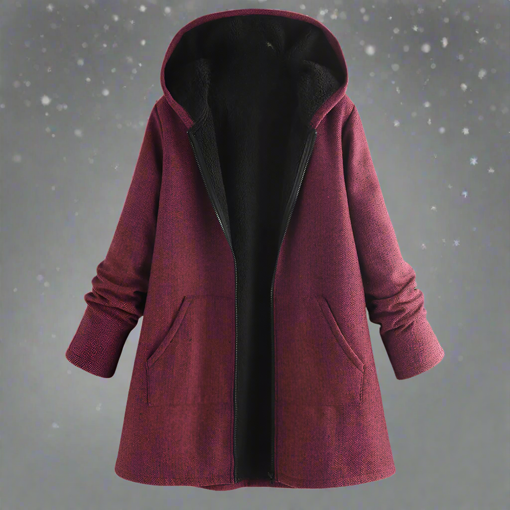 Wasserabweisende Winterjacke Kapuze Reißverschluss