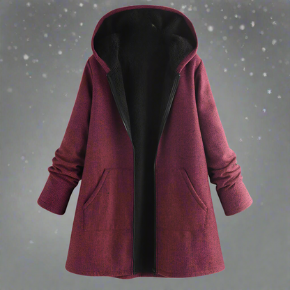 Wasserabweisende Winterjacke Kapuze Reißverschluss