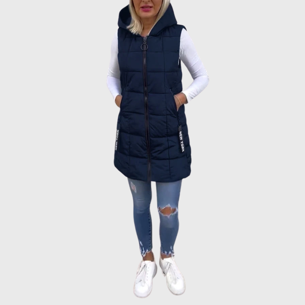 Damen Winterjacke Ärmellos Warm Isoliert