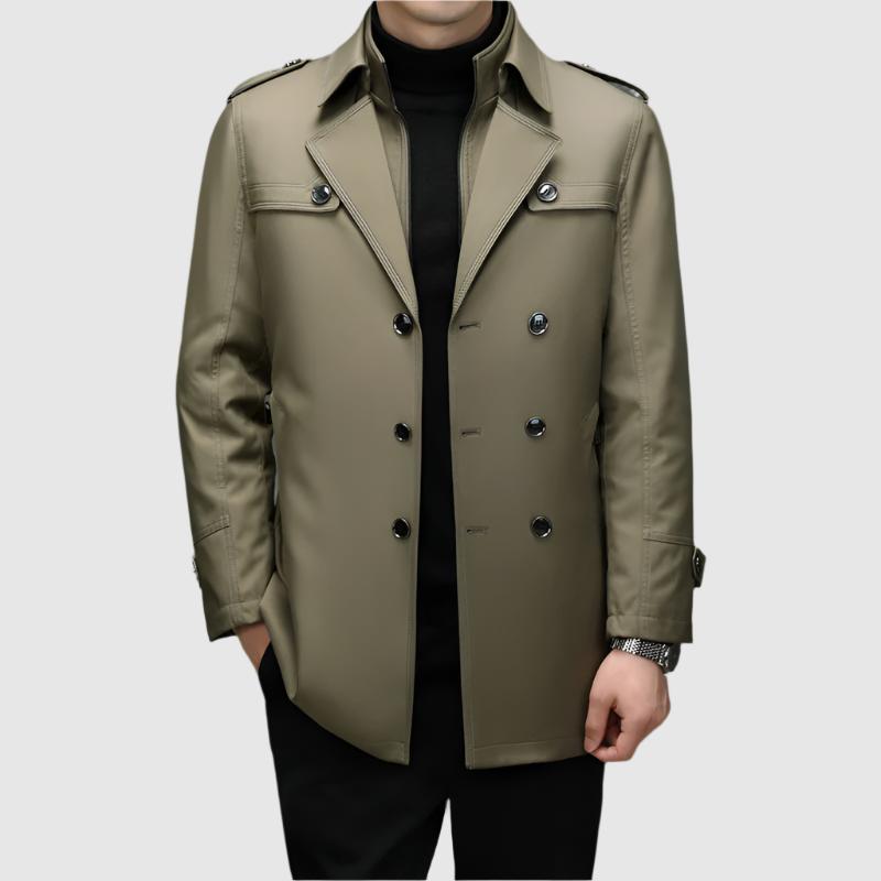 Stylischer Doppelreihen-Windbreaker Veneti