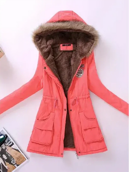 Frauen Winterjacke Kapuze Warm Isoliert