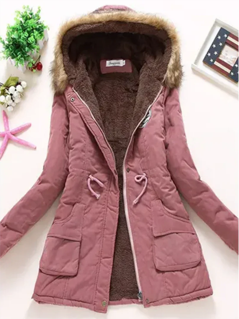 Frauen Winterjacke Kapuze Warm Isoliert