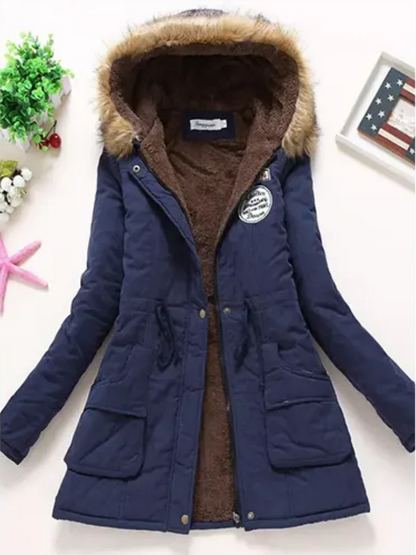 Frauen Winterjacke Kapuze Warm Isoliert