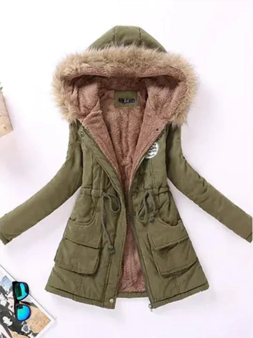 Frauen Winterjacke Kapuze Warm Isoliert