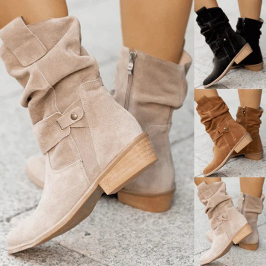 Elegante Damenstiefel Mit Seitenreißverschluss - IdealeKleiden