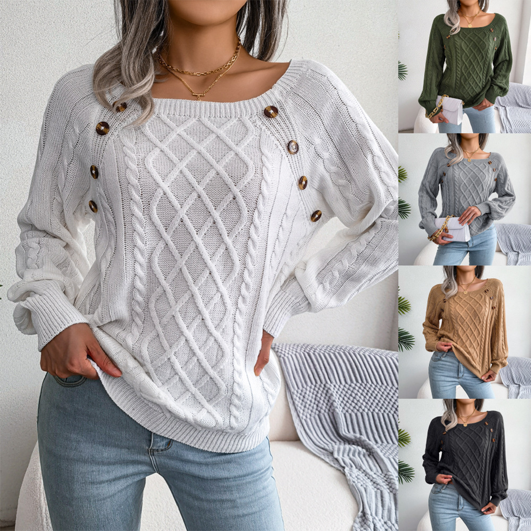 Stilvoller Damenpullover Elegant Langarm - IdealeKleiden